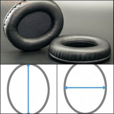 Oval Ellipse Egg Shape Full Size Leather Ear Pad Foam Cushion EarMuff Headphone